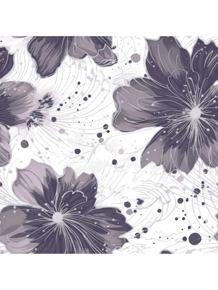 Обои бумажные «Ф881-06», на бумажной основе, 10.05×0.53 м, цвет белый/фиолетовый - Фото 1