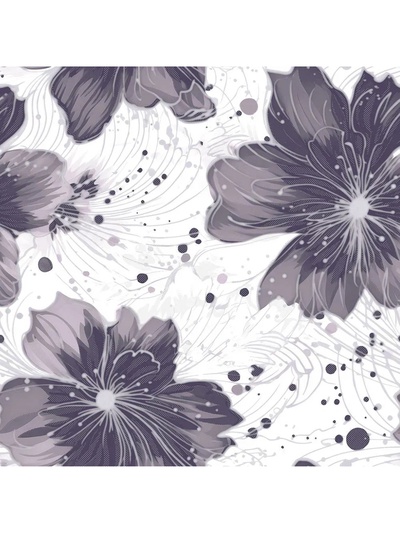 Обои бумажные «Ф881-06», на бумажной основе, 10.05×0.53 м, цвет белый/фиолетовый