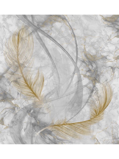 Обои дуплекс «Саратовские обои. Д966-04», на бумажной основе, 10.05×0.53 м, цвет серый/золотой