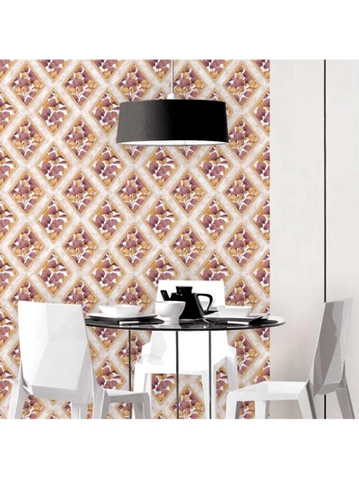 Обои бумажные «Ф850-05», на бумажной основе, моющиеся, 10.05×0.53 м, цвет оранжевый/розовый