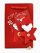 Пакет подарочный «С Новым годом», с ёлочной игрушкой и шильдиком, Дед Мороз, 18×23×11 см 10878728