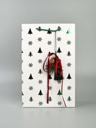 Пакет подарочный «Новогодний сюрприз», тиснение, с шишками и бахромой, 25.5×9×30 см - фото 58047544