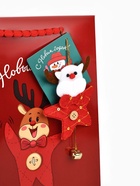 Пакет подарочный «С Новым годом», с ёлочной игрушкой и шильдиком, Дед Мороз, 25.5×30×9 см - фото 809248584