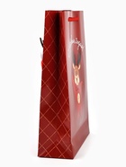 Пакет подарочный «С Новым годом», с ёлочной игрушкой и шильдиком, Дед Мороз, 25.5×30×9 см - фото 809248586