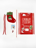 Пакет подарочный «Новогодний подарок», с носком для подарков и шильдиком, 31×40×11 см 10878759