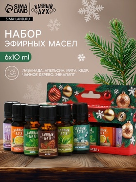 Эфирное масло, набор 6 шт. х 10 мл, Банный дух