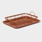 УЦЕНКА Противень с а/п покрытием с решеткой 35×25 см «Прима.Гриль» - Фото 1