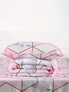 Постельное бельё 2-спальное «Экономь и Я», микрофибра 60 г/м², розовое, белое - фото 809283730