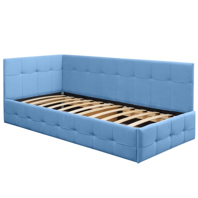 Диван – кровать «Банни», с ящиком для хранения, 2000×900 мм, велютто 47, цвет голубой