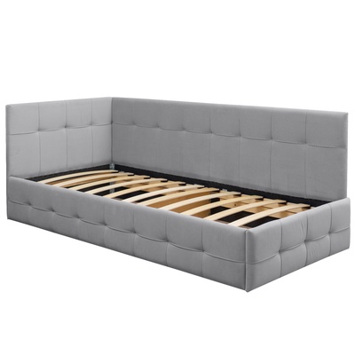 Диван – кровать «Банни», с ящиком для хранения, 2000×900 мм, велютто 52, цвет серый