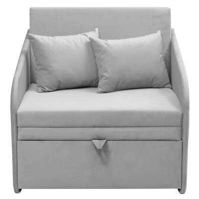 Диван – кровать «Малыш», 800×800(1800) мм, велютто 52, цвет серый