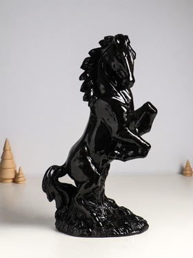 Копилка для денег «Скульптура коня», гипс, 45 см, чёрный