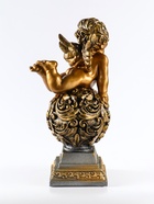 Фигура гипс «Ангел на шаре», 20×25×50 см, под золото 10905239