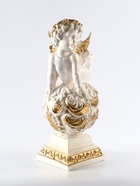 Фигура гипс «Ангел на шаре», 50×20×25 см, белый с золотом 10905241