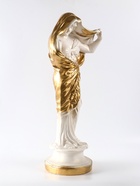 Фигура гипс «Статуя: Дева в платке», 78×24×30 см, белый с золотом - фото 117897496