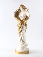 Фигура гипс «Статуя: Дева в платке», 78×24×30 см, белый с золотом - фото 117897498