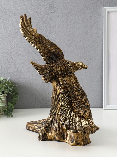 Фигура полистоун «Орёл парящий», 43×43×23 см, под бронзу