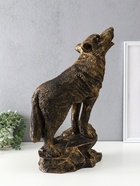 Фигура полистоун «Волк на скале», 50×37×22 см, под бронзу - Фото 2