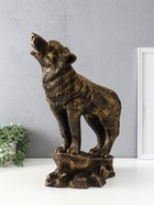 Фигура полистоун «Волк на скале», 50×37×22 см, под бронзу - Фото 5