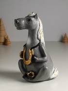 Копилка для денег «Лошадь с подковой», гипс, 15×15×25 см, серый 10924782
