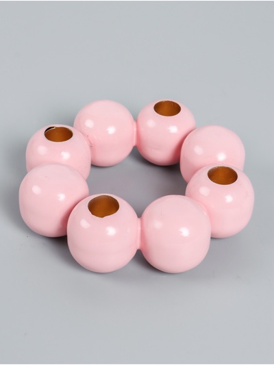 УЦЕНКА Подсвечник на 4 свечи «Бусы» с 8 сферами, зефир 19×19×5.5 см