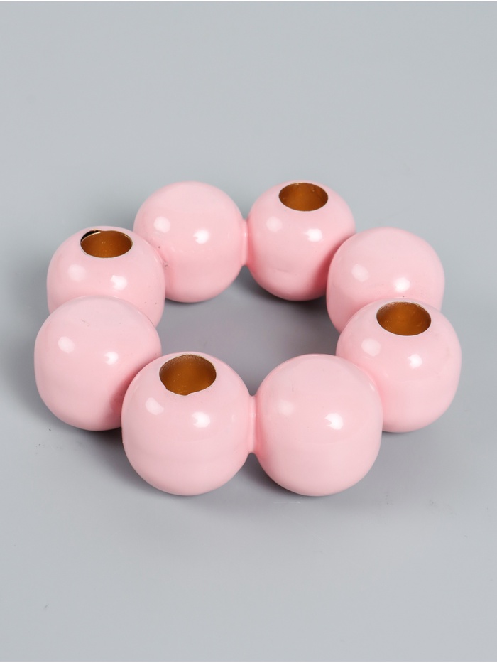 УЦЕНКА Подсвечник на 4 свечи «Бусы» с 8 сферами, зефир 19×19×5.5 см - Фото 1