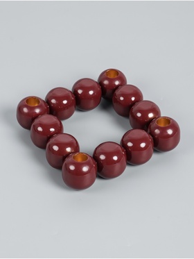 УЦЕНКА Подсвечник на 4 свечи «Бусы», с 12 сферами, 20.5×20.5×5.5 см, сливовый 10938618