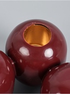 УЦЕНКА Подсвечник на 4 свечи «Бусы» с 12 сферами, сливовый 20.5×20.5×5.5 см 10938618