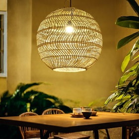 {{photo.Alt || photo.Description || 'УЦЕНКА Светильник потолочный из ротанга «Геру» 1×120 Вт, Е27, 60×60×80 см'}}