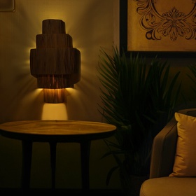 {{photo.Alt || photo.Description || 'УЦЕНКА Светильник настенный из ротанга «Водопад» 1×120 Вт, Е27, 26×17×50 см'}}