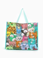 Сумка хозяйственная без застёжки, с принтом, 45×20×37 см, зелёная - Фото 2