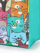 Сумка хозяйственная без застёжки, с принтом, 45×20×37 см, зелёная - Фото 3