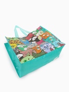 Сумка хозяйственная без застёжки, с принтом, 45×20×37 см, зелёная - Фото 4