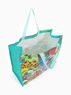 Сумка хозяйственная без застёжки, с принтом, 45×20×37 см, зелёная - Фото 6