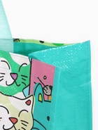 Сумка хозяйственная без застёжки, с принтом, 45×20×37 см, зелёная - фото 809249305