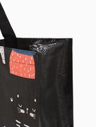 Сумка хозяйственная без застёжки, с принтом, 45×20×37 см, чёрная - фото 809249314