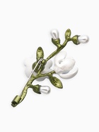 Брошь «Веточка магнолии» цветок, с эмалью, цветная - фото 809249357