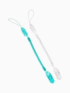 Держатель для соски - пустышки, пружинка, 2 шт., прозрачный, бирюзовый, Крошка Я - Фото 1