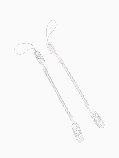 Держатель для соски - пустышки, пружинка, 2 шт., прозрачный, Крошка Я