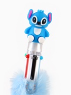 Блокнот пушистый и ручка многоцветная «Стич», голубой - Фото 15