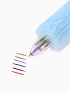 Блокнот пушистый и ручка многоцветная «Стич», голубой - фото 809249401