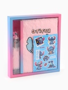 Блокнот пушистый и ручка многоцветная «Эйнджел», розовый - Фото 2