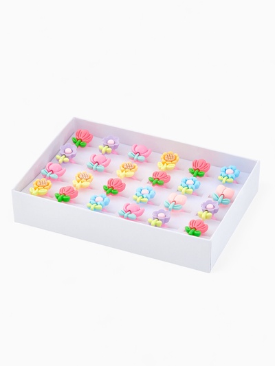 Кольцо «Выбражулька. Цветы», форма МИКС, разноцветное, безразмерное