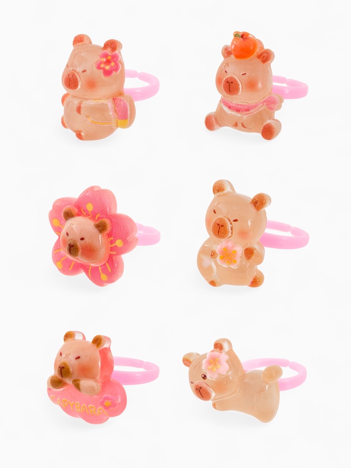 Кольцо «Выбражулька. Капибара», форма МИКС, разноцветное, безразмерное