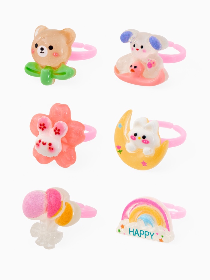 Кольцо «Выбражулька. Мишка и Заяц», форма МИКС, разноцветное, безразмерное