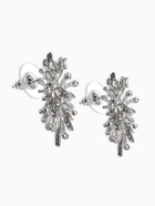 Серьги «Фейерверк», белые в серебре - Фото 5