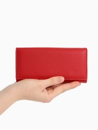 Кошелёк женский на магните, 19×3×10 см, однотонный, 3 отделения, красный - Фото 2