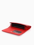 Кошелёк женский на магните, 19×3×10 см, однотонный, 3 отделения, красный - Фото 4