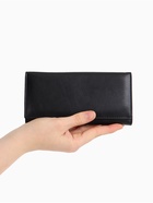Кошелёк женский на магните, 19×3×10 см, однотонный, чёрный - Фото 2
