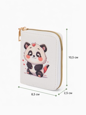 Кошелёк на молнии «Выбражулька», 8.5×2.5×10.5 см, с принтом, белый